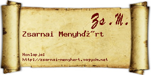 Zsarnai Menyhért névjegykártya
